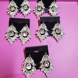 Rhinestone earrings- 5